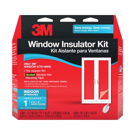 3M 3M Clear Plastic Window Insulation Kit For Patio Door 9 ft. L X 0.75 in. 2144W6